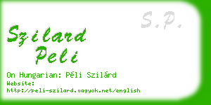 szilard peli business card