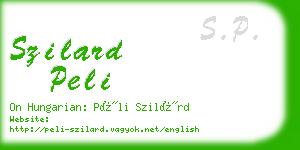 szilard peli business card